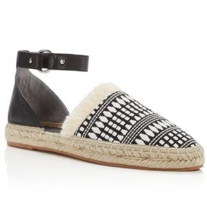 NEW Rebecca Minkoff Vicky Black White Flats 6 M